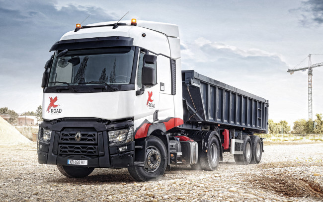 Обои картинки фото 2019 renault t x-road, автомобили, renault trucks, 2019, рено, самосвалы, новые, грузовики