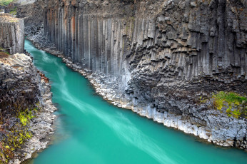 Картинка stuolagil+canyon iceland природа реки озера stuolagil canyon