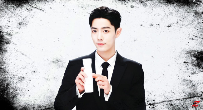 Обои картинки фото мужчины, xiao zhan, актер, костюм, флакон