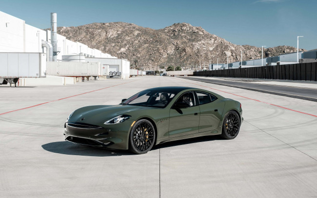 Обои картинки фото 2021 karma gs-6, автомобили, karma, 2021, gs6, вид, спереди, экстерьер, электромобиль, новый, зеленый