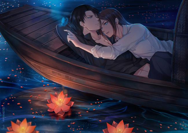 Обои картинки фото аниме, shingeki no kyojin, атака, титанов