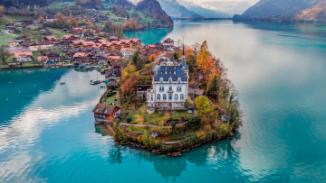 Картинка iseltwald lake+brienz switzerland города -+панорамы lake brienz