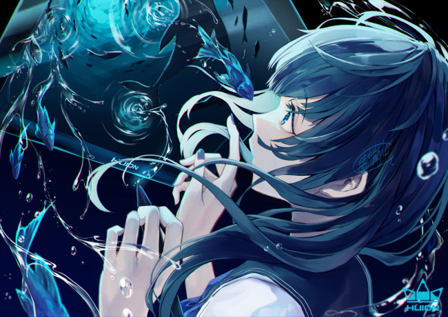 Обои картинки фото аниме, магия,  колдовство,  halloween, девушка