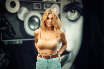 Картинка девушки -+блондинки +светловолосые блондинка топ джинсы