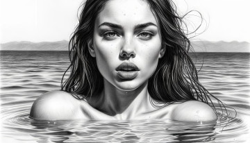 Картинка рисованное люди девушка нейросеть