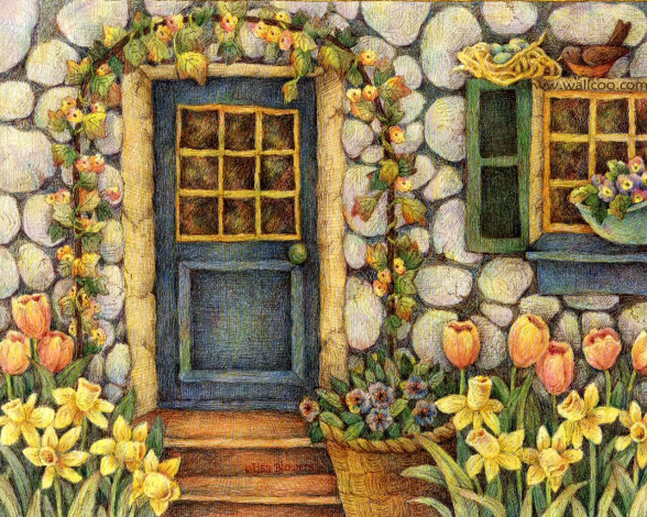 Обои картинки фото by, lisa, blowers, рисованные