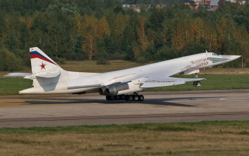 Картинка стратегический бомбардировщик ту 160 белый лебедьс авиация боевые самолёты