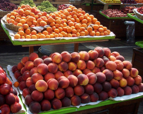 Картинка еда персики сливы абрикосы