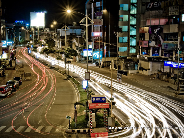 Обои картинки фото города, огни, ночного, hyderabad, india