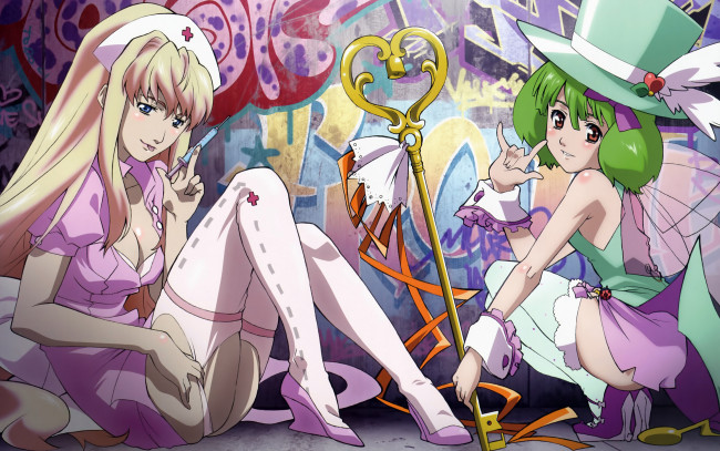 Обои картинки фото аниме, macross, frontier