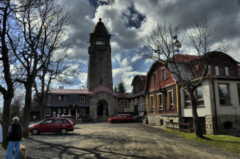 Картинка Черная башня города здания дома Чехия