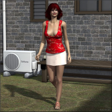 Картинка 3д+графика люди+ people девушка взгляд