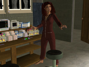 Картинка 3д+графика люди+ people девушка взгляд