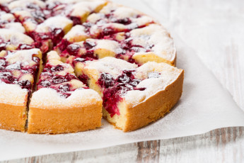 Картинка еда пироги выпечка сахарная пудра пирог начинка