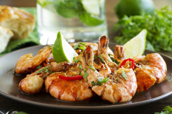 Картинка еда рыба +морепродукты +суши +роллы креветки лайм