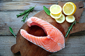 Картинка еда рыба +морепродукты +суши +роллы лимон семга