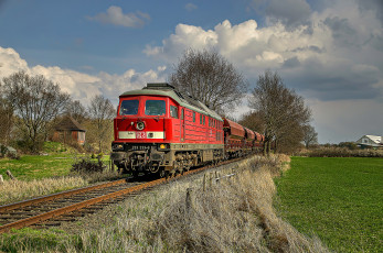 Картинка техника поезда состав локомотив рельсы дорога железная