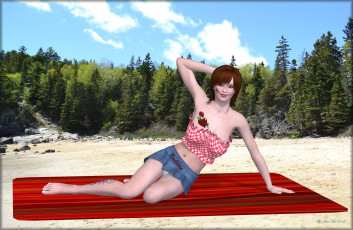 Картинка 3д+графика люди+ people взгляд девушка