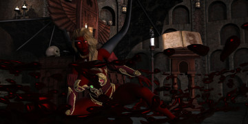 Картинка 3д+графика фантазия+ fantasy книга череп существо