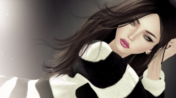 Картинка 3д+графика портрет+ portraits девушка