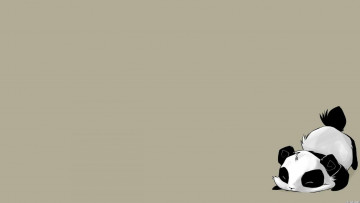 Картинка рисованные минимализм панда