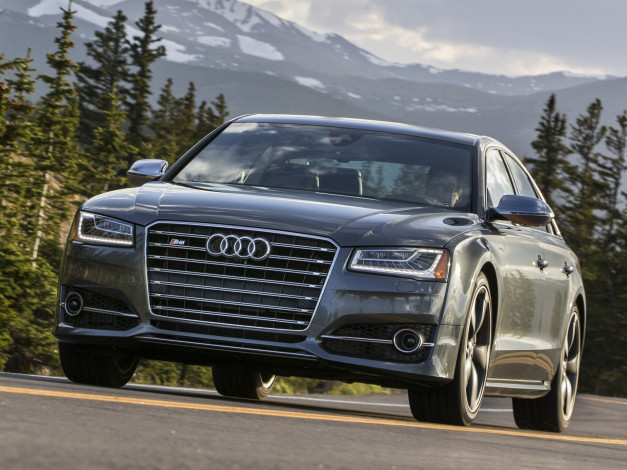 Обои картинки фото автомобили, audi, d4, us-spec, s8, темный, 2014г