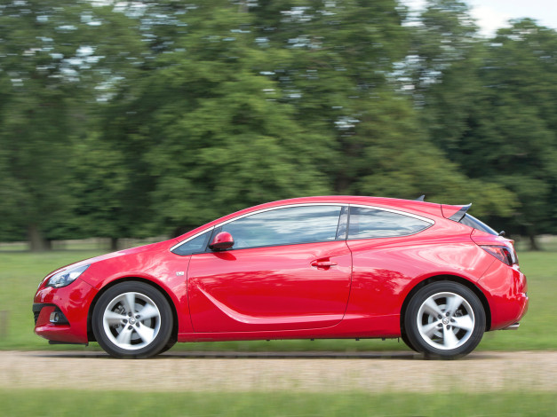 Обои картинки фото автомобили, vauxhall, gtc, astra, красный, biturbo