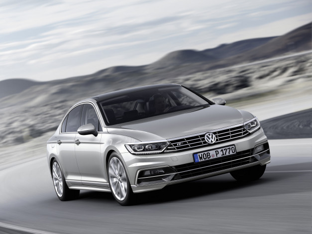 Обои картинки фото автомобили, volkswagen, passat, светлый, 2014г, b8