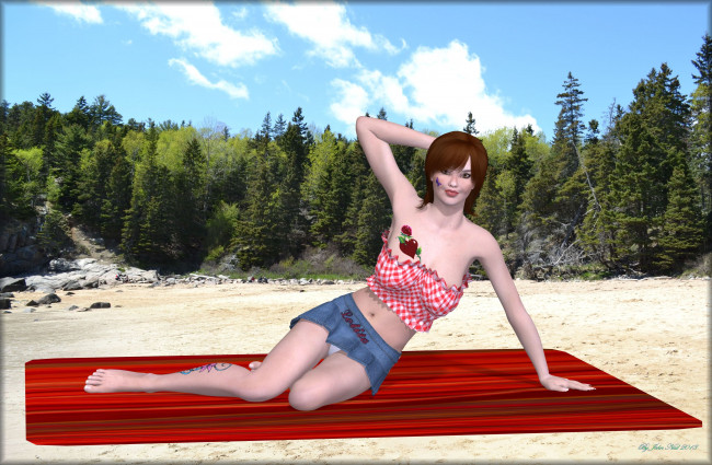 Обои картинки фото 3д графика, люди , people, взгляд, девушка