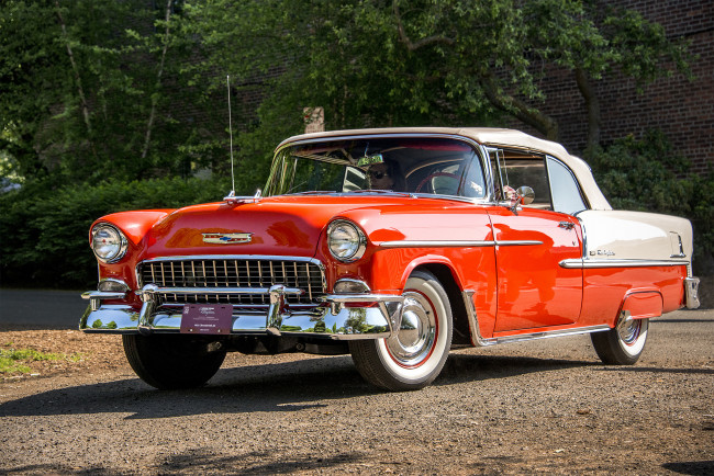 Обои картинки фото chevrolet belair, автомобили, chevrolet, автошоу, автопробег, выставка