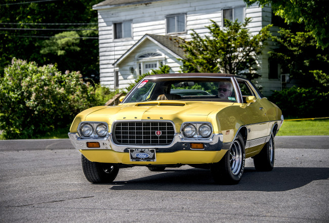 Обои картинки фото ford gran torino, автомобили, ford, автопробег, выставка, автошоу