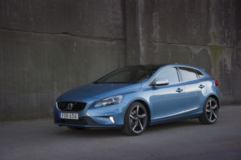 Картинка автомобили volvo синий r-design v40 t3