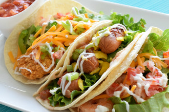 Картинка еда бутерброды +гамбургеры +канапе овощи тортильяс тако закуска сосиски соус