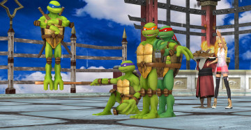 Картинка 3д+графика фантазия+ fantasy девушка взгляд фон черепашки существо