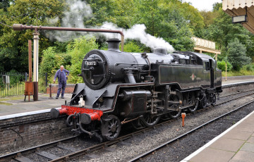 Картинка техника паровозы дорога железная рельсы паровоз