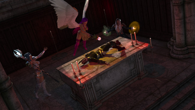 Обои картинки фото 3д графика, ужас , horror, девушки, фон, ангел, магия, свечи