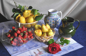 Картинка еда натюрморт посуда фрукты