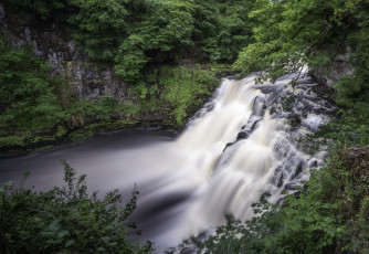 Картинка природа водопады река лес водопад