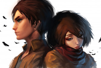 Картинка аниме shingeki+no+kyojin атака титанов