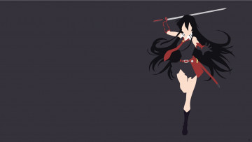 Картинка аниме akame+ga+kill фон взгляд девушка