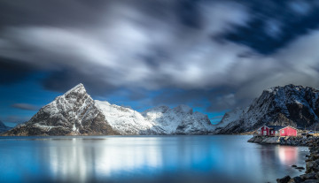 Картинка природа реки озера горы река красота зима снег