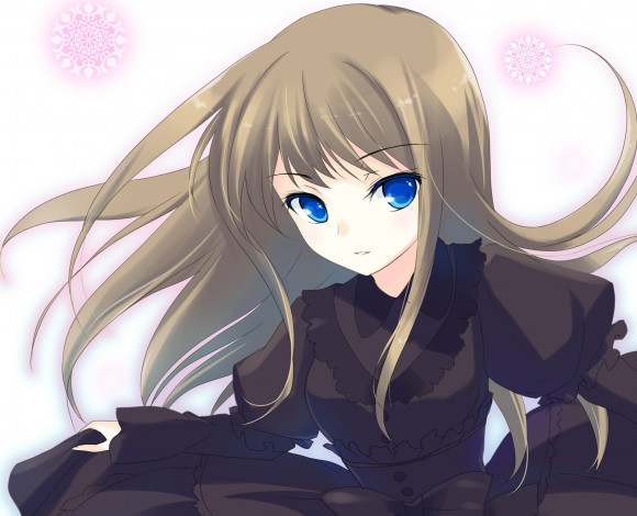 Обои картинки фото аниме, unknown,  другое, фон, взгляд, девушка