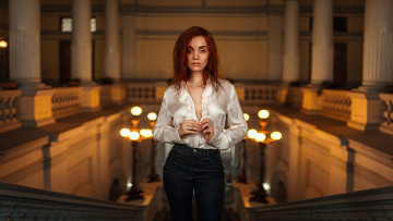 Картинка девушка девушки -unsort+ рыжеволосые+и+другие модель