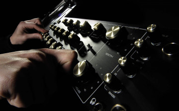 обоя музыка, -другое, диджей, микшер, руки