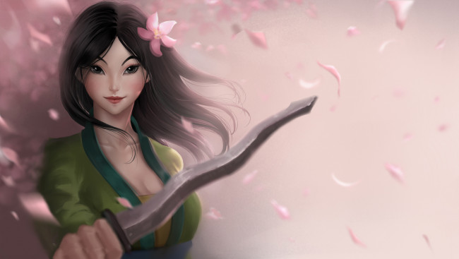 Обои картинки фото аниме, оружие,  техника,  технологии, кинжал, девушка, взгляд, фон