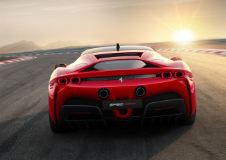 обоя ferrari sf90 stradale 2020, автомобили, ferrari, sf90, stradale, 2020, крутая, и, модная, девушка, из, италии