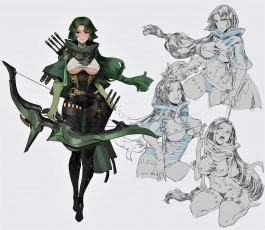 Картинка фэнтези девушки девушка лук