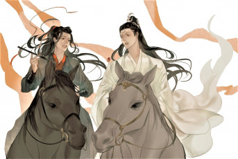 Картинка рисованное кино +мультфильмы вэй усянь лань ванцзы флейта лошади