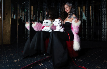 обоя девушки, - брюнетки,  шатенки, golden, girls, ночной, клуб, модель