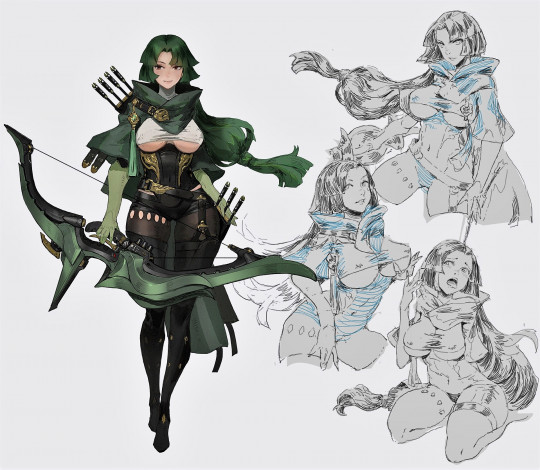 Обои картинки фото фэнтези, девушки, девушка, лук